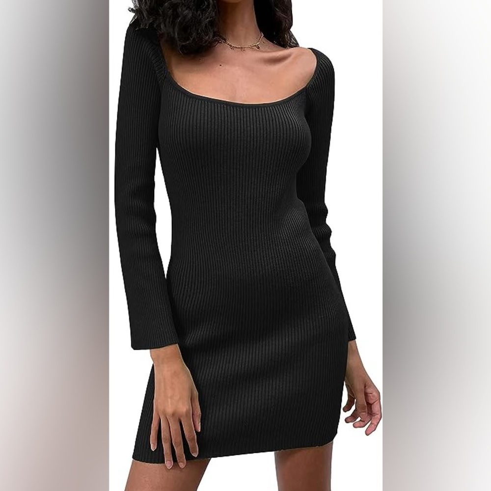 Black long sleeve dress